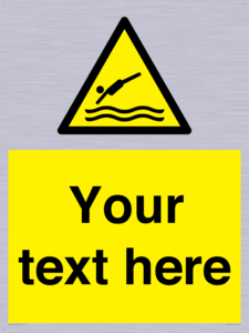 Custom Warning diving area